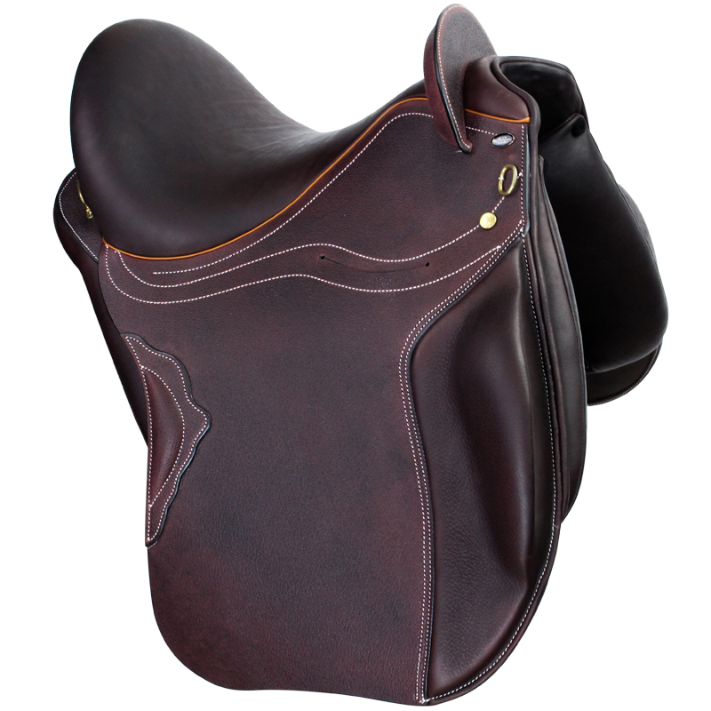 Sac de selle Western Trail en cuir véritable de vachette pour
